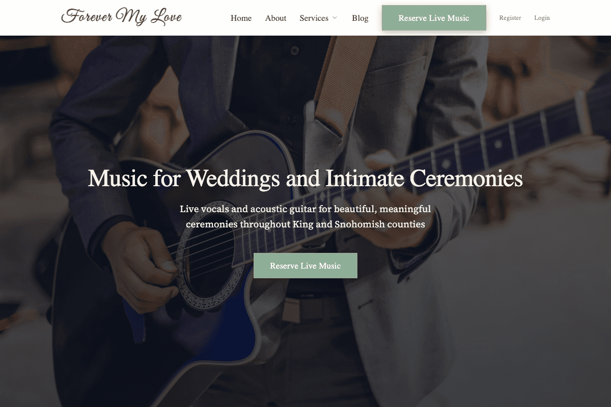 Duff Mason Music – website built by Website Builders America