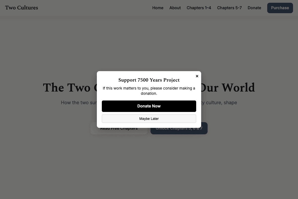 Two Cultures – website built by Website Builders America