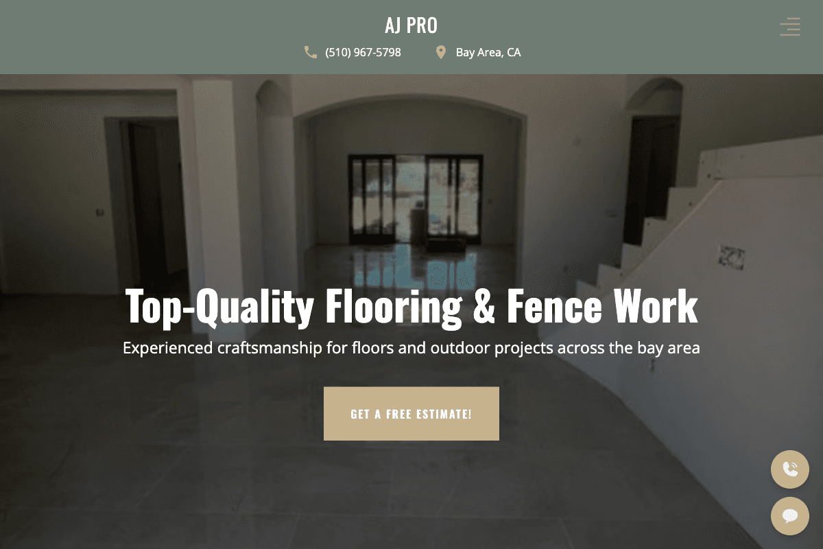 AJ Pro – website built by Website Builders America