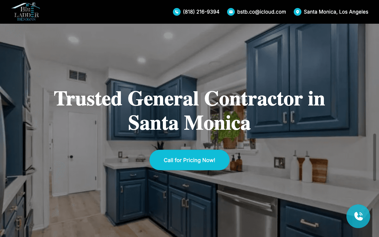 Screenshot of https://www.blueladderdesignsconstruction.com/