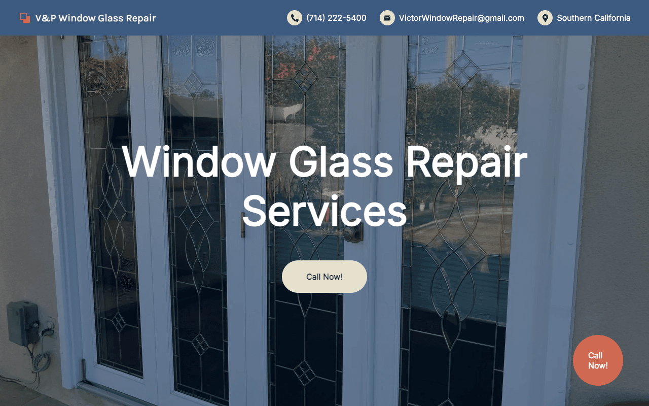 Screenshot of https://californiawindowglassrepair.com/