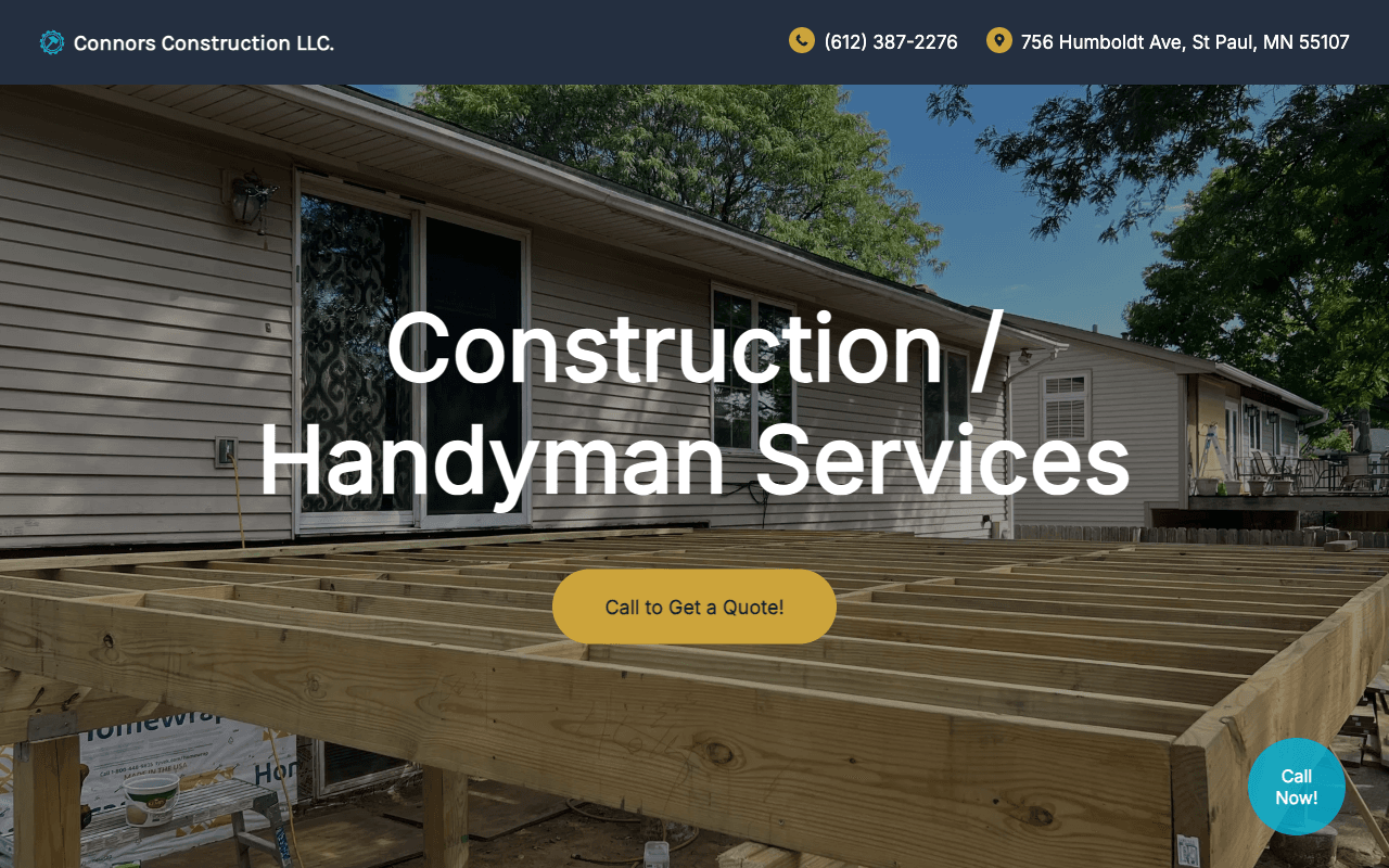 Screenshot of https://www.connorsconstructionstpaul.com/