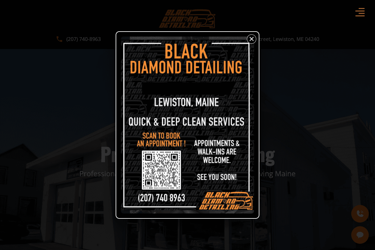 Black Diamond Detailing – website built by Website Builders America