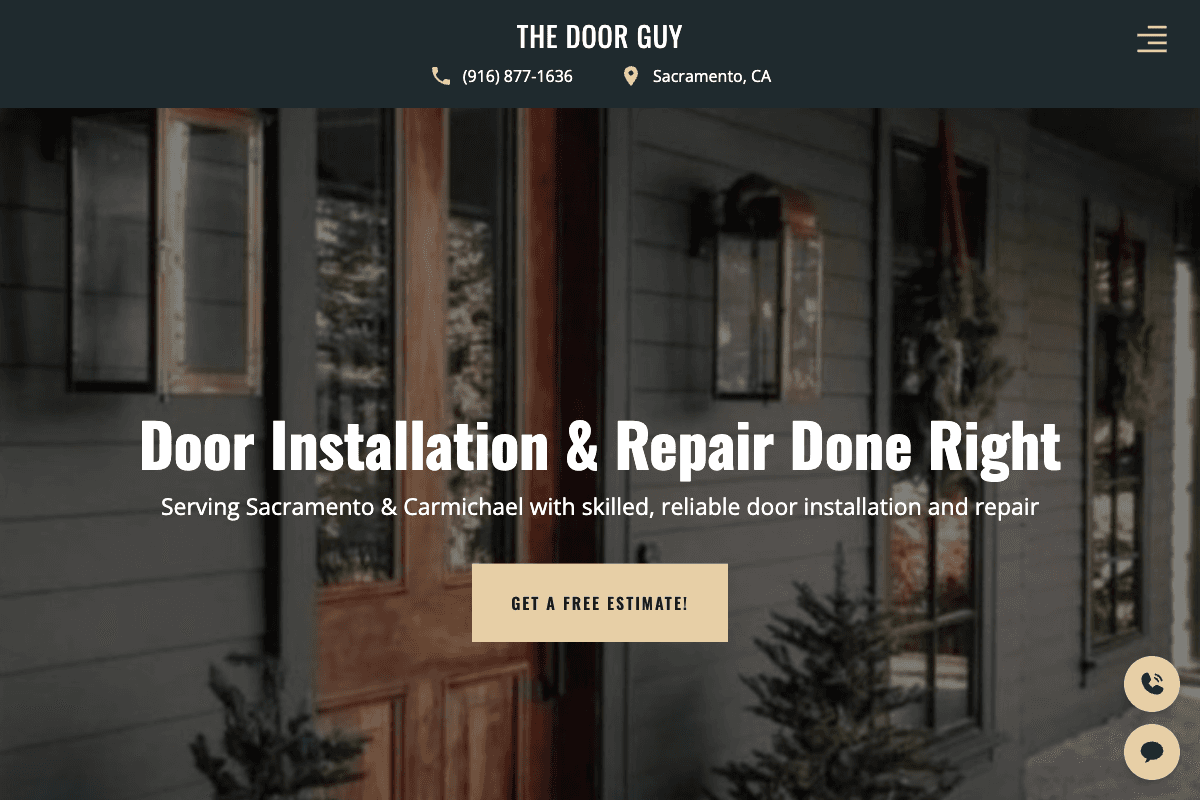 THE DOOR GUY – website built by Website Builders America