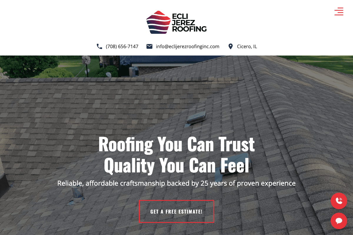 Ecli Jerez Roofing – website built by Website Builders America