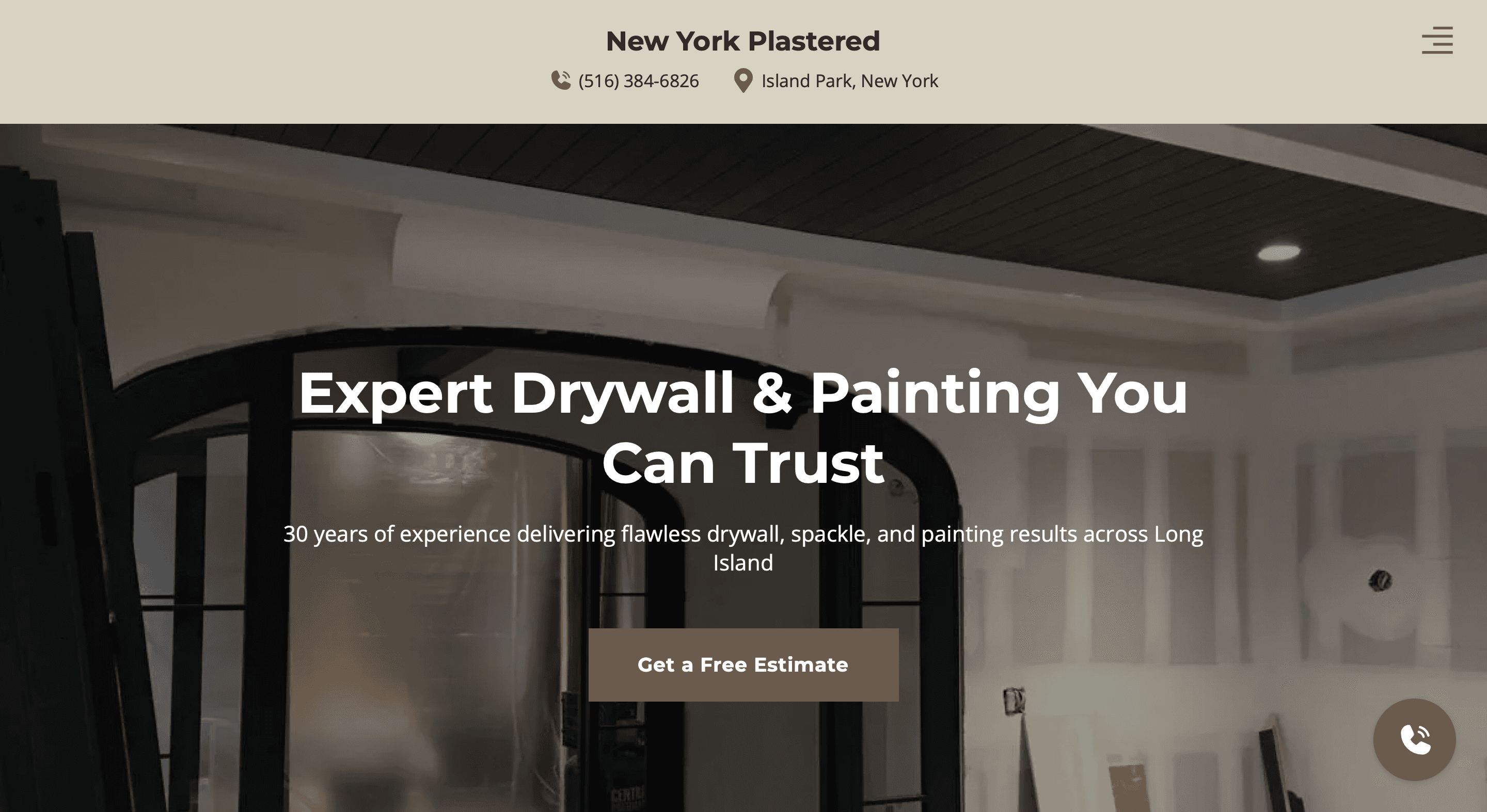 Screenshot of https://www.newyorkplastered.com