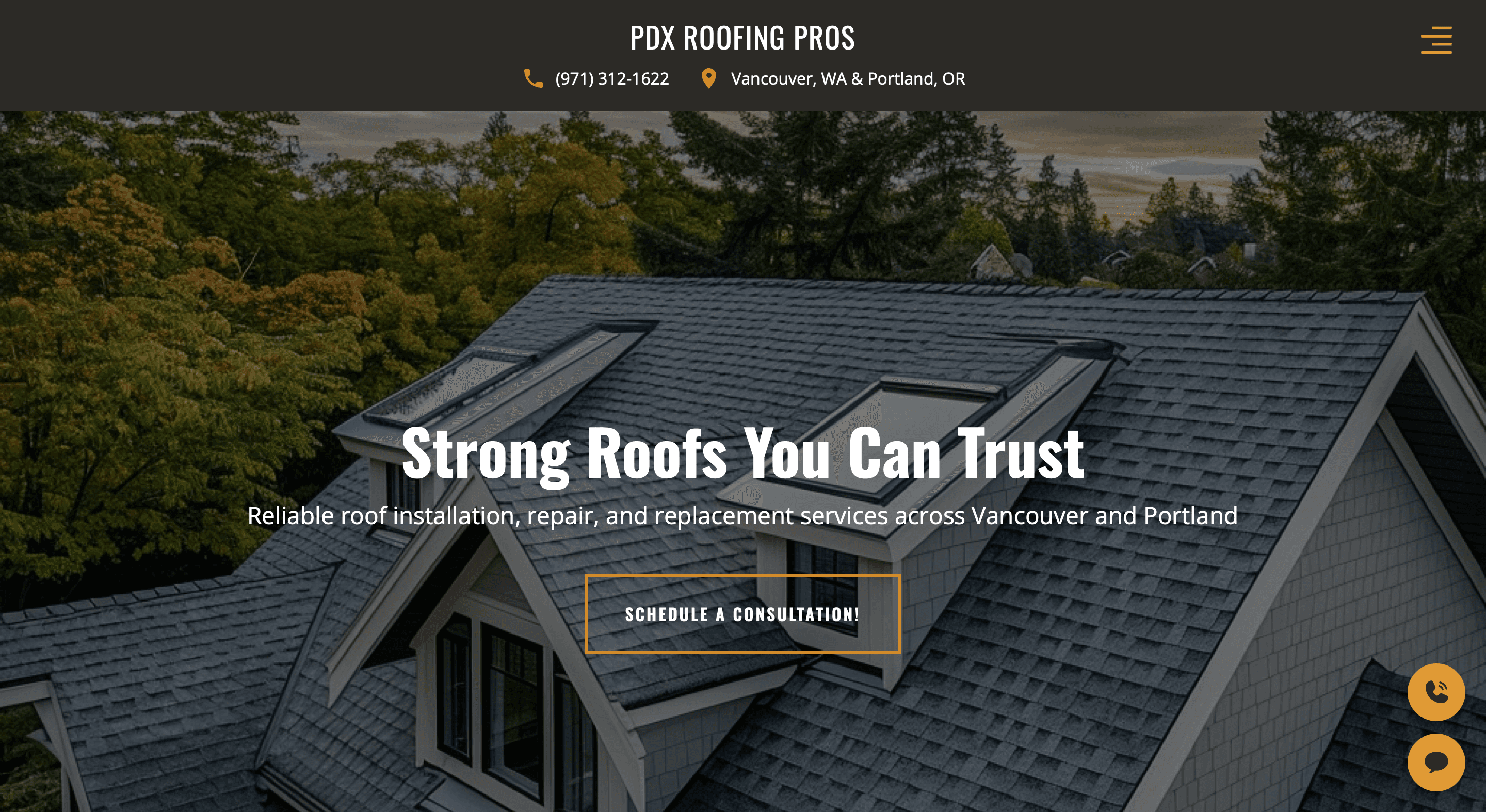 Screenshot of https://www.pdxroofingpros.com/