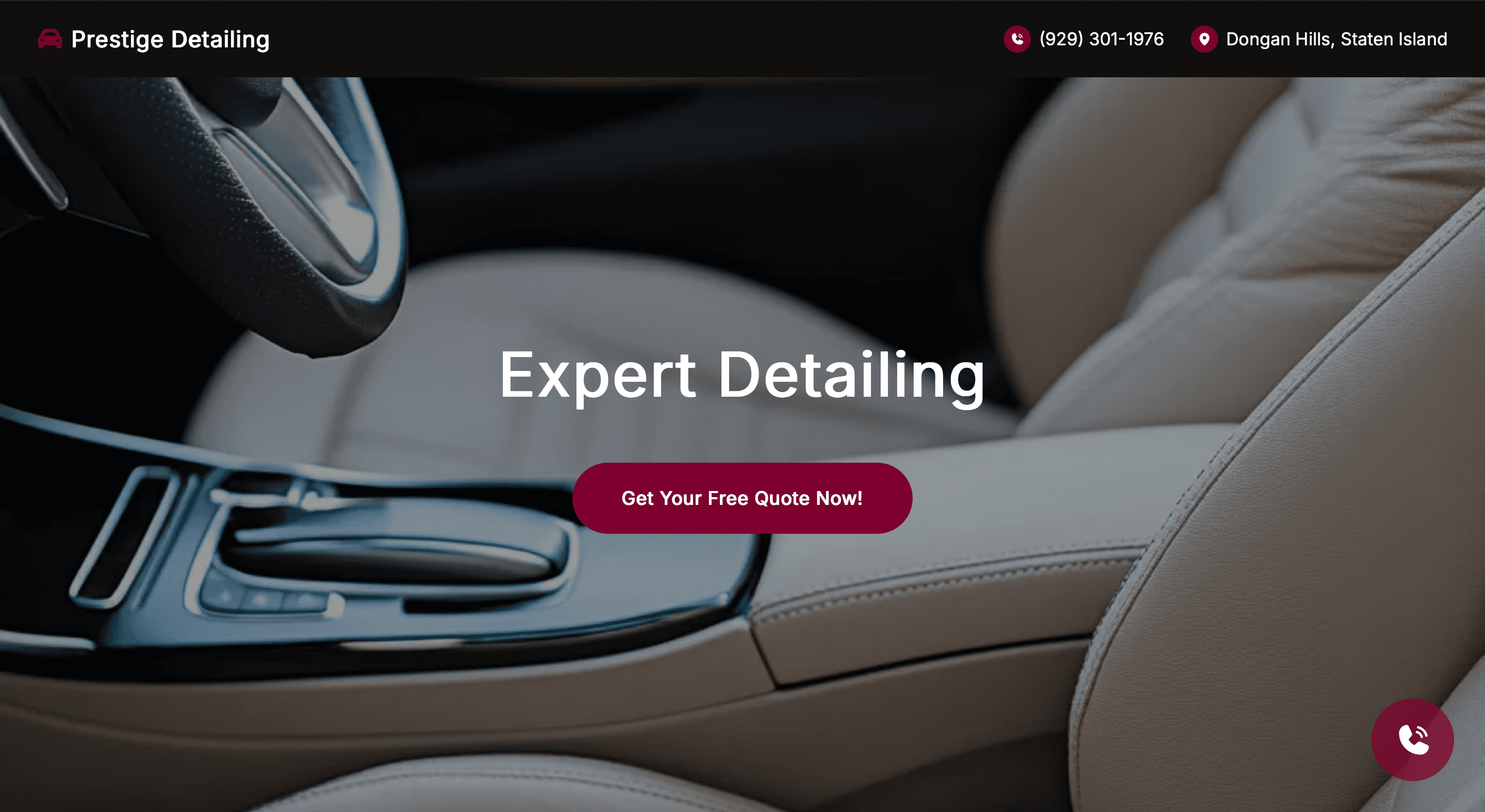 Screenshot of https://www.prestigedetailing.pro/