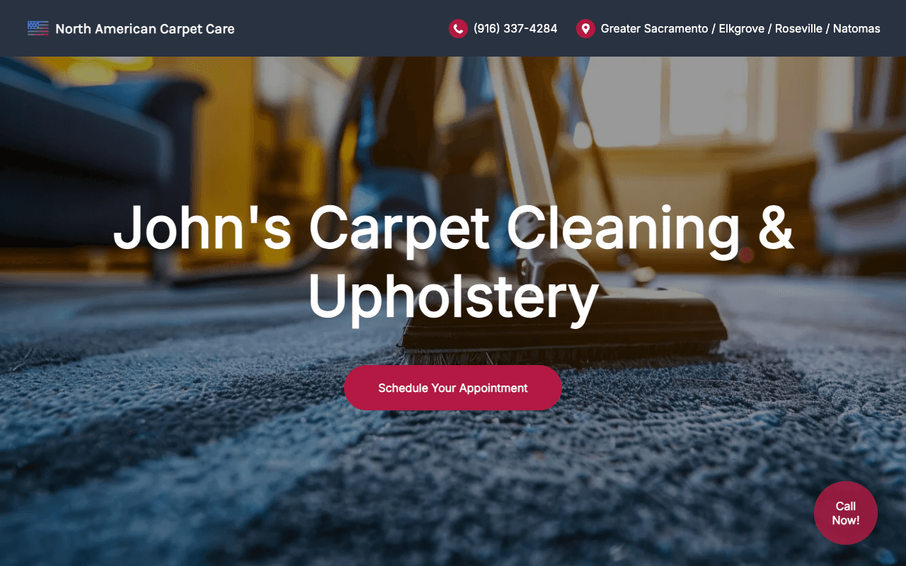 Screenshot of https://professionalcarpetcleaningsacramento.com/