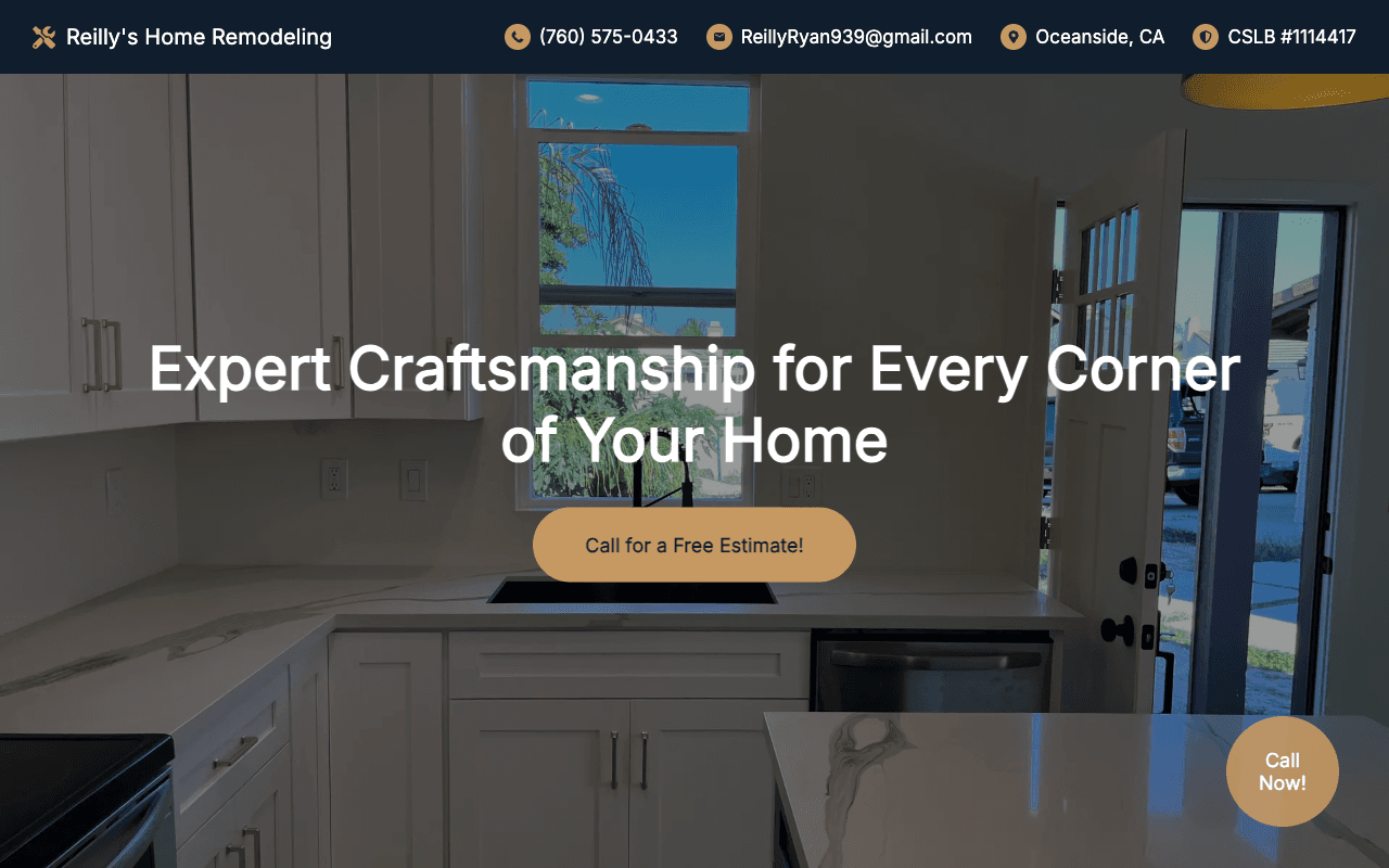 Screenshot of https://www.reillyshomeremodeling.com/