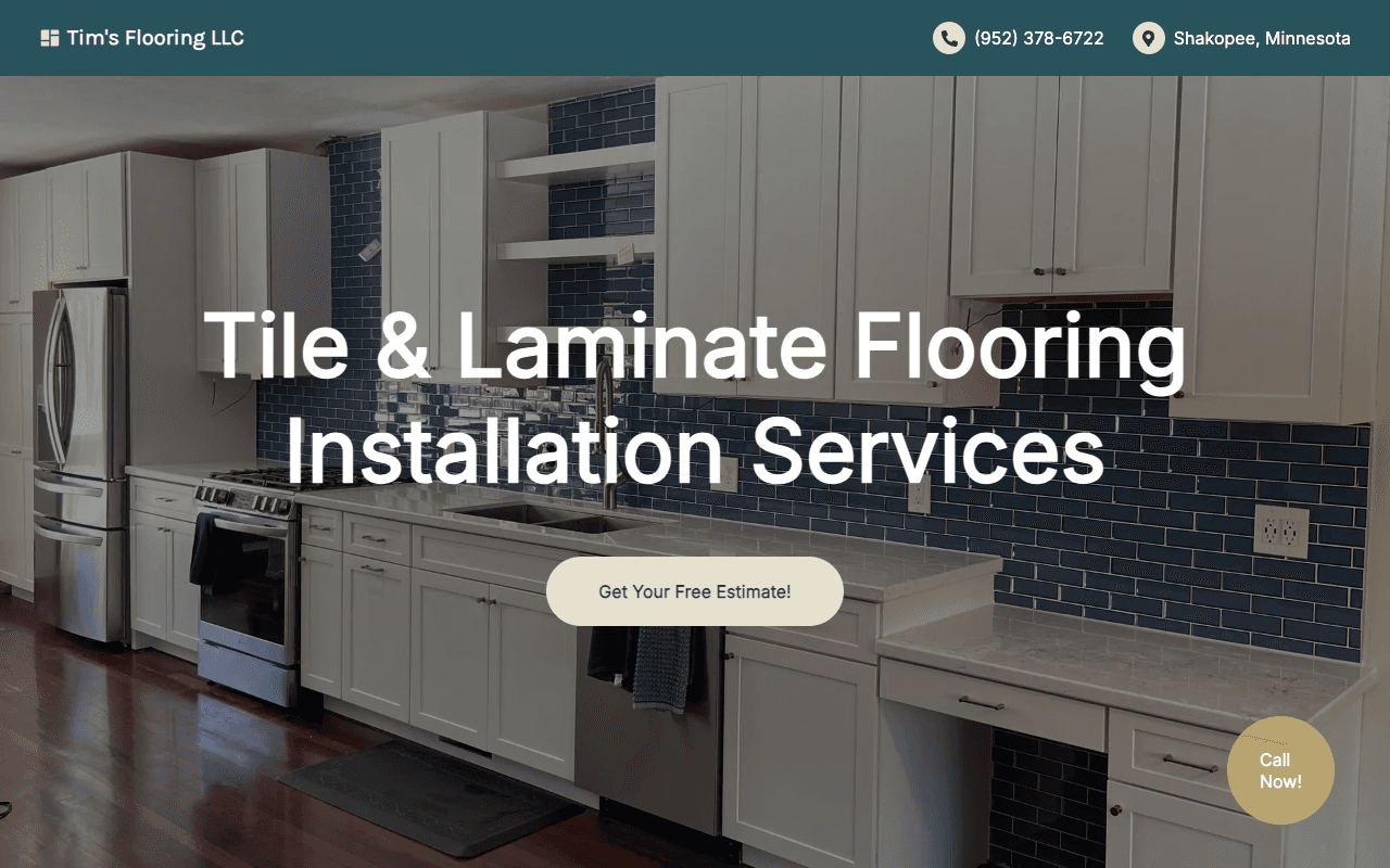 Screenshot of https://timsflooringllc.com/