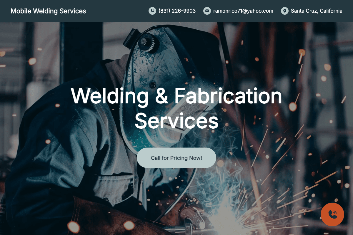 Mobile Welding Services – website built by Website Builders America